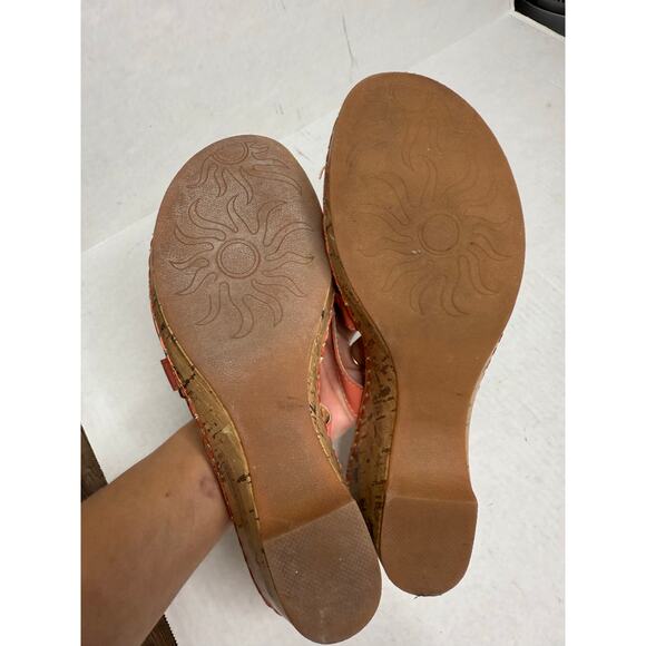 Covington Y2K Coral Floral Aesthetic Womens Wedge Sandals Size 9 - Picture 6 of 6